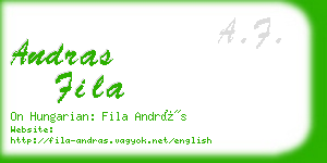 andras fila business card